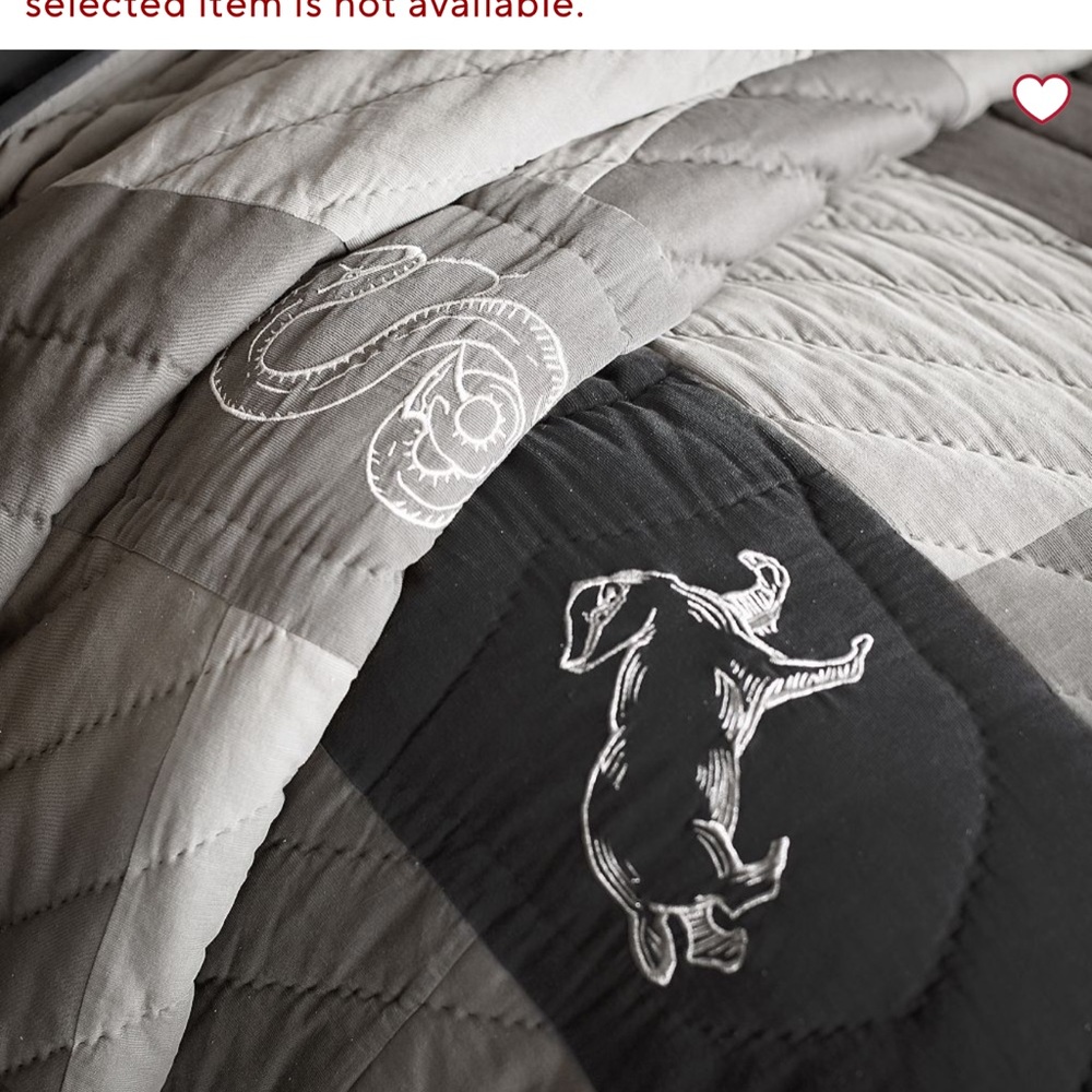 Pottery Barn Teen. Quidditch Quilt Set - Gray - Picture 2 of 10